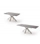 Table design en céramique et piétement métal brossé design