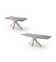 Table design en céramique et piétement métal brossé design