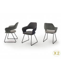 Chaise design capitonnée en tissu