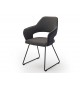 Chaise design capitonnée en tissu