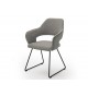 Chaise design capitonnée en tissu