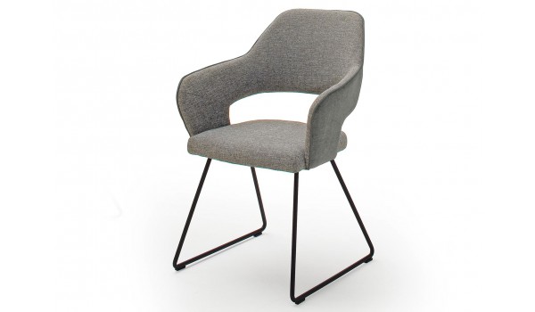 Chaise design capitonnée en tissu