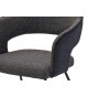 Chaise design capitonnée en tissu