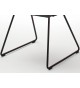 Chaise design capitonnée en tissu