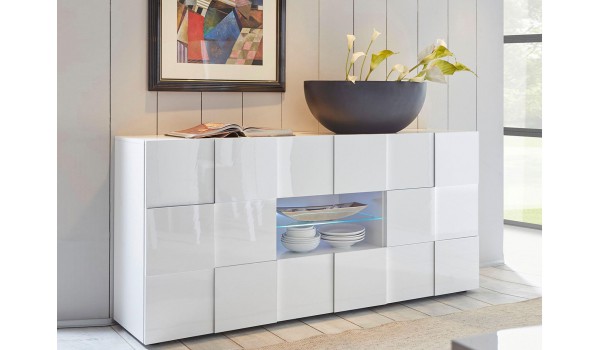 Buffet blanc laqué design