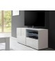 Salon complet blanc laqué - Meuble TV, table basse, commode haute