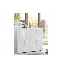Commode blanc laqué design