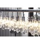 Luminaire suspendu réglable - Cristal & métal chromé