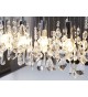 Luminaire suspendu réglable - Cristal & métal chromé
