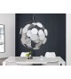 Luminaire design blanc et argent Ø 70 cm