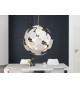 Luminaire design blanc et argent Ø 70 cm