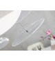 Luminaire design blanc et argent Ø 70 cm
