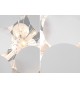 Luminaire design blanc et argent Ø 70 cm