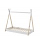 Lit tente tipi blanc - Sommier 70x140 cm