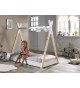 Lit tente tipi blanc - Sommier 70x140 cm