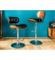 Chaise de bar avec dossier & pied chromé