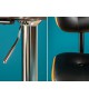 Chaise de bar avec dossier & pied chromé