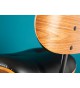 Chaise de bar avec dossier & pied chromé