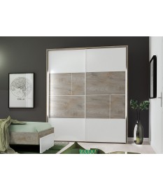 Armoire avec éclairage à portes coulissantes