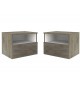 Lit + chevet + armoire 3 portes