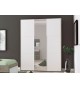 Armoire penderie rangement 3 portes et miroir