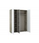 Armoire penderie rangement 3 portes et miroir