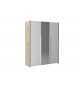 Armoire penderie rangement 3 portes et miroir