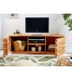 Meuble TV en bois d'acacia massif original