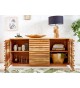 Buffet original en bois massif - 2 portes, 3 tiroirs