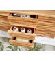 Buffet original en bois massif - 2 portes, 3 tiroirs
