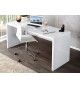 Bureau simple blanc laqué brillant pas cher