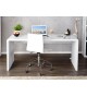 Bureau simple blanc laqué brillant pas cher