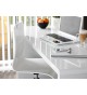 Bureau simple blanc laqué brillant pas cher