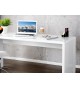 Bureau simple blanc laqué brillant pas cher