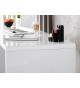 Bureau simple blanc laqué brillant pas cher