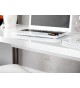 Bureau simple blanc laqué brillant pas cher