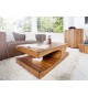 Table basse design en bois de Sesham 120 cm