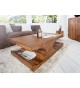 Table basse design en bois de Sesham 120 cm