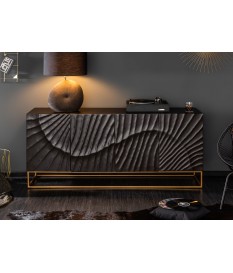 Buffet contemporain en bois massif - 4 portes