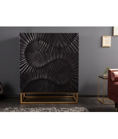 Buffet haut contemporain en bois massif - 2 portes