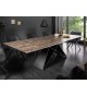 Table contemporaine en céramique - Pied métal noir design