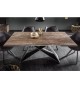 Table contemporaine en céramique - Pied métal noir design