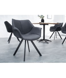 Chaise de salle à manger design grise
