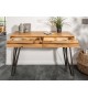 Console fixe pour entrée et séjour en bois massif