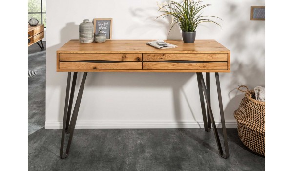 Console fixe pour entrée et séjour en bois massif