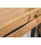 Console fixe pour entrée et séjour en bois massif