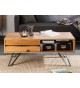 Table basse de salon en bois massif rectangulaire