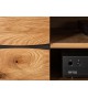 Meuble TV en bois et métal industriel 160 cm