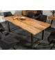 Table Séjour / salle à manger acier et bois industriel 200 cm