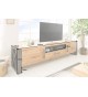Meuble TV bois et métal look industriel 200 cm